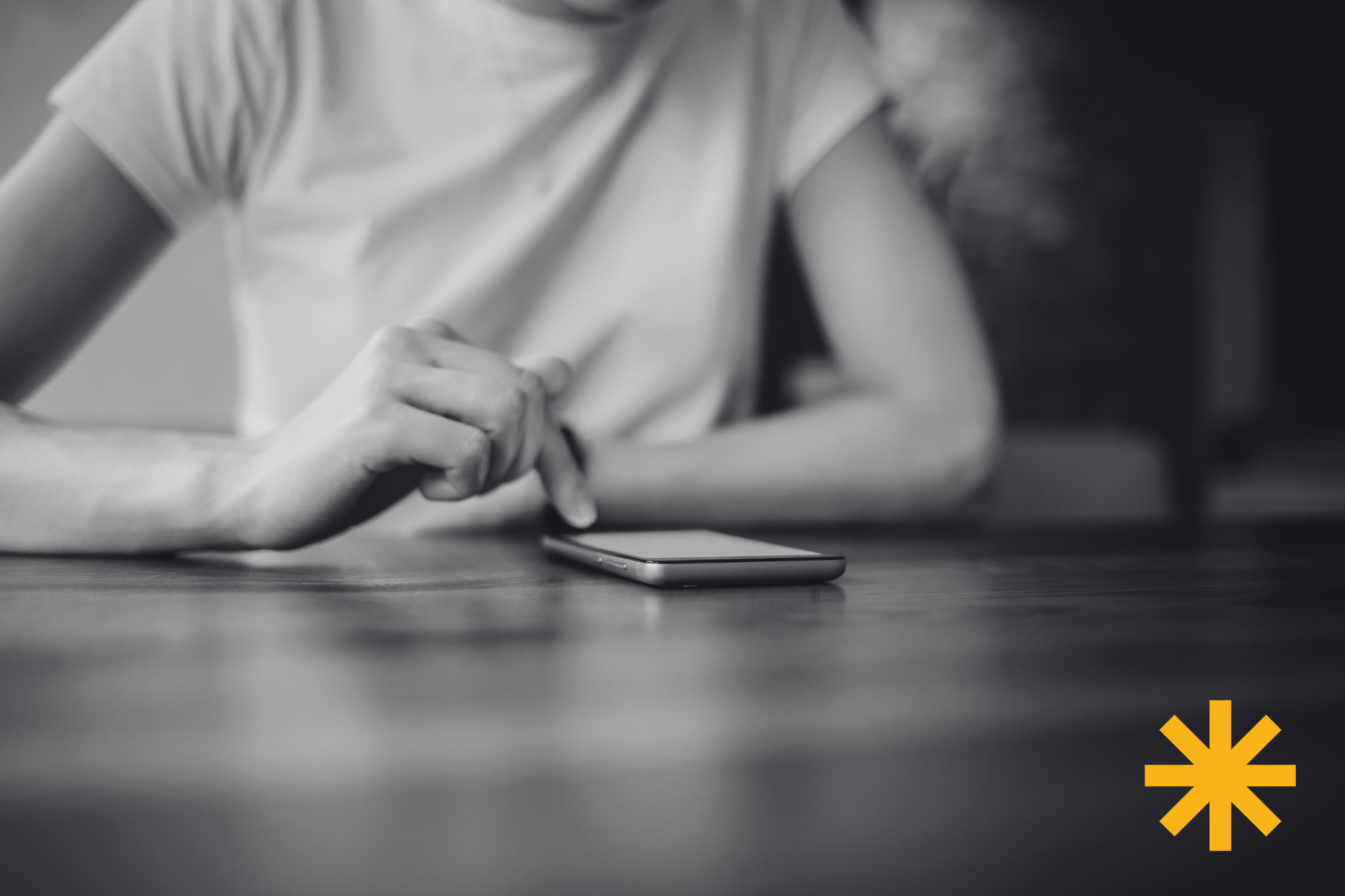 User engaging with digital marketing content on a mobile phone.